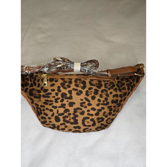 Leopard Print Quilted Brown Faux Leather Waist Bag & Coin Pouch - Picture 4 of 6